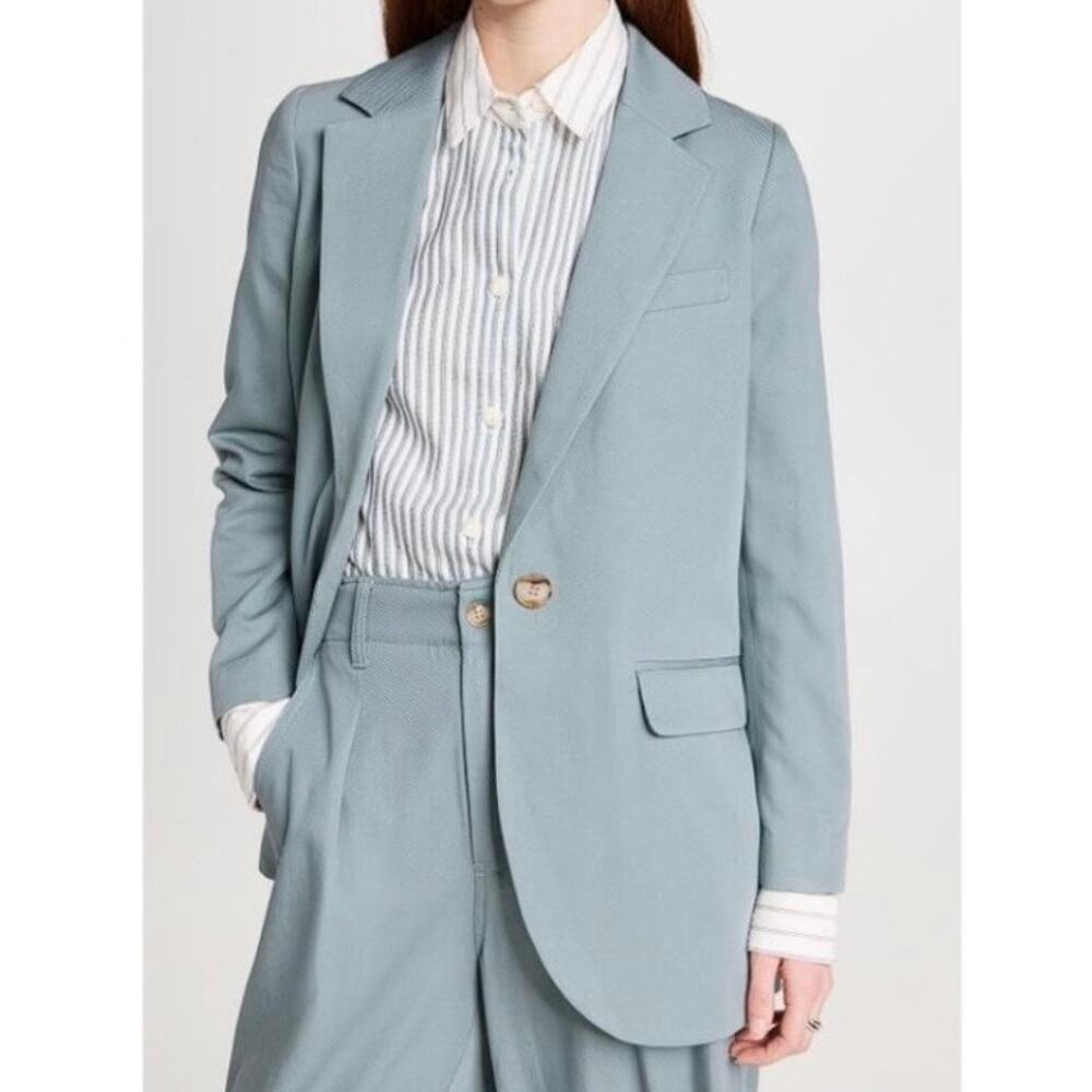 Madewell The Larsen Drapeweave Blazer Women's XS Overcast Blue